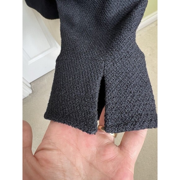 St. John Collection Knit Blazer Jacket Size 12 Black Four Button Career Office - Picture 6 of 12